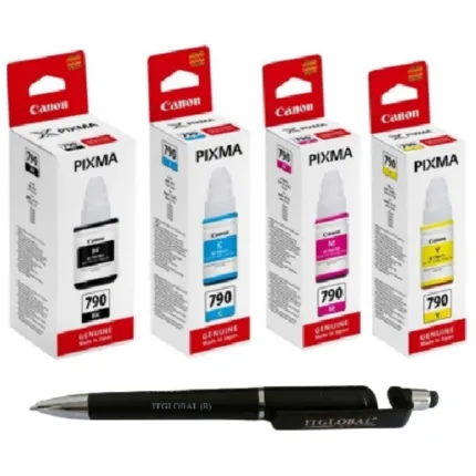 Canon GI-790 Black Cyan Yellow Magenta Ink Bottle GI 790 : Genuine (Set of 4)