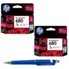 HP 680 Tri-color Original Ink Advantage Cartridge F6V26AA (Set of 2) 680 Colour