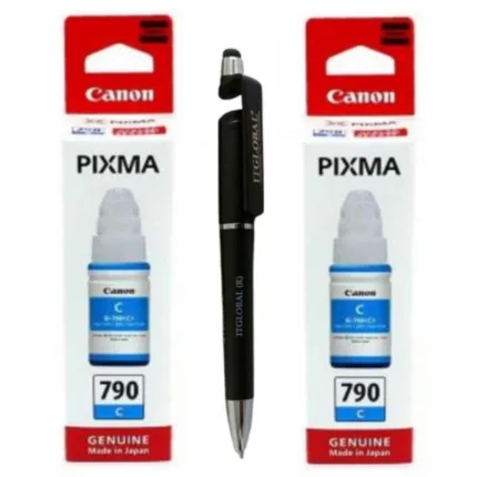 Canon GI-790 Cyan Ink Bottle GI 790 : Genuine (Set of 2)