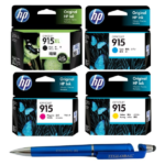 HP 915XL High Yield Black & 915 C/Y/M Original Ink Cartridge (Set of 4)