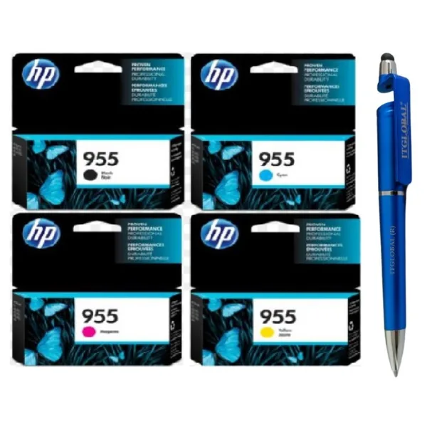HP 955 Black Cyan Yellow Magenta Original Ink Cartridge (Set of 4) B/C/Y/M