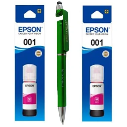 Epson T 001 Magenta Original Ink Bottle (Set of 2) C13T03Y300 Genuine T-001