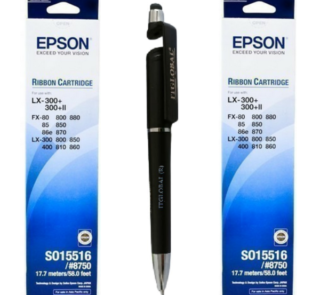 Epson FX 80 85 800 850 870 880 LX 300 LX 300+ 800 850 MX-80 800 850 RX-800 850 Original Ribbon Cartridge C13S015516 S015516 #8750 C13S015568 S015568 S015073 (Set of 2)