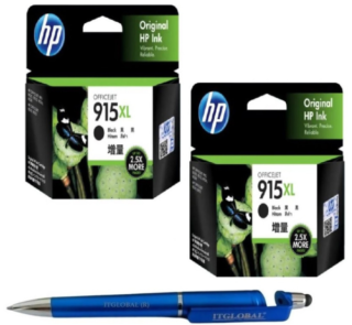 HP 915XL High Yield Black Original Ink Cartridge (Set of 2) 3YM22AA