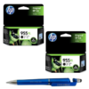 HP 955XL High Yield Black Original Ink Cartridge (Set of 2) L0S72A