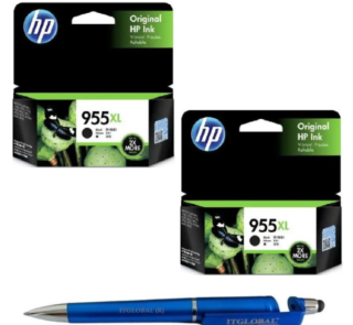 HP 955XL High Yield Black Original Ink Cartridge (Set of 2) L0S72A