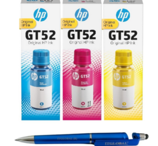 HP GT52 Cyan Yellow Magenta Original Ink Bottle (Set of 3) 70ML Each C/Y/M : Genuine