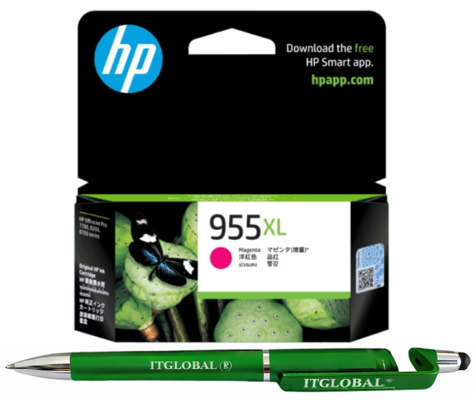 154 HP 955XL High Yield Magenta Original Ink Cartridge L0S66AA L0S66M 955XL Magenta Genuine - Image 1