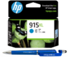 HP 915XL High Yield Cyan Original Ink Cartridge 3YM19AA 915XL Cyan Genuine
