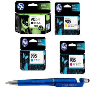 HP 905XL High Yield Black & 905 Cyan Yellow Magenta Original Ink Cartridge (Set of 4)