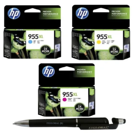 HP 955XL High Yield Cyan Yellow Magenta Original Ink Cartridge (Set of 3) C/Y/M