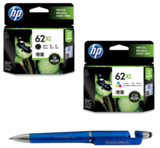 HP 62XL High Yield Black & Tri-color Original Ink Cartridge 62XL Black & Colour