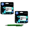 HP 802 Small Black Original Ink Cartridge CH561ZZ 802 Black (Set of 2)