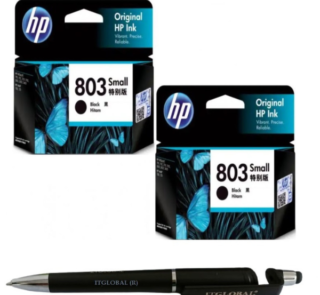 HP 803 Small Black Original Ink Cartridge (Set of 2) 803 Black F6V23AA