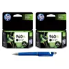 HP 960XL High Yield Black Original Ink Cartridge (Set of 2) CZ666AA