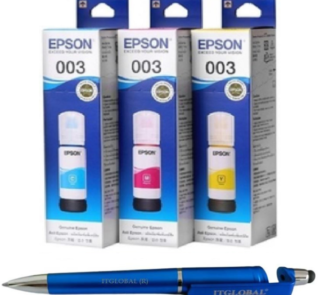 Epson T 003 C/Y/M Original Ink Bottle (Set of 3) C13T00V200 300 400 Genuine T-003