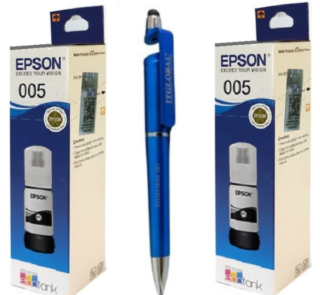 Epson T 005 Black Original Ink Bottle (Set of 2) T005 T-005 C13T03Q198 (High Cap) Genuine