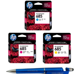 HP 685 Cyan Yellow Magenta Original Ink Advantage Cartridge (Set of 3) C/Y/M