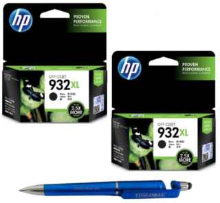 HP 932XL High Yield Black Original Ink Cartridge (Set of 2) CN053AA