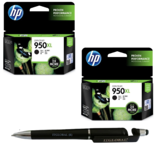 HP 950XL High Yield Black Original Ink Cartridge (Set of 2) CN045AA