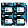 HP 915 Black Cyan Yellow Magenta Original Ink Cartridge (Set of 4) B/C/Y/M