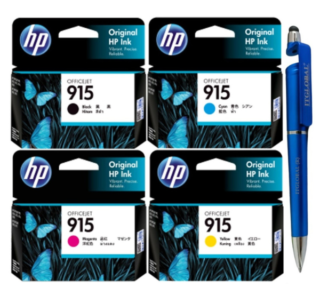 HP 915 Black Cyan Yellow Magenta Original Ink Cartridge (Set of 4) B/C/Y/M