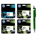 HP 955 Black & 955XL High Yield Cyan Yellow Magenta Original Ink Cartridge (Set of 4)