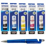 Epson 012 B/C/Y/M/G Original Ink Bottle (Set of 5) Genuine