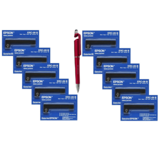 Epson ERC-09B POSC Original Ribbon Cartridge ERC-09 B ERC09 ERC09B (Set of 10)