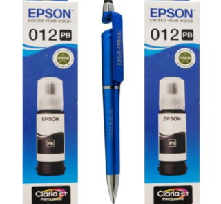 Epson 012 Ecotank Pigment Black Original Ink Bottle (Set of 2) C13T07K198 Genuine 012 Black