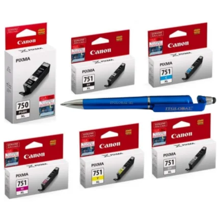 Canon PGI-750XL & CLI-751XL B/C/Y/M/G Ink Cartridge (Set of 6) PGI 750 XL & CLI 751 XL