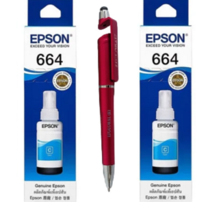 Epson T 6642 Cyan Original Twin Ink Bottle (Set of 2) C13T664200 Genuine T-6642 T664 664