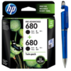 HP 680 2-pack Black Original Ink Advantage Cartridges 680 Black Twin