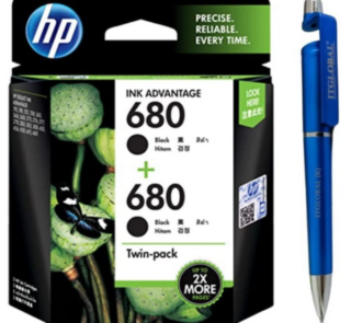 HP 680 2-pack Black Original Ink Advantage Cartridges 680 Black Twin