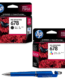 HP 678 Black & Tri-color Original Ink Advantage Cartridge (Set of 2) CZ107AA CZ108AA