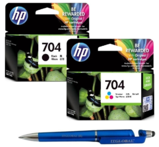 HP 704 Black & Tri-color Original Ink Advantage Cartridge (Set of 2) CN692AA CN693AA 704 Black & Colour