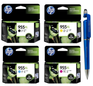 HP 955XL High Yield Black Cyan Yellow Magenta Original Ink Cartridge (Set of 4) B/C/Y/M