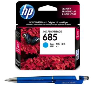 HP 685 Cyan Original Ink Advantage Cartridge CZ122AA