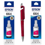 Epson T 6643 Magenta Original Twin Ink Bottle (Set of 2) C13T664300 Genuine T-6643 T664 664