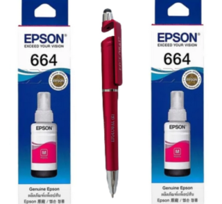 Epson T 6643 Magenta Original Twin Ink Bottle (Set of 2) C13T664300 Genuine T-6643 T664 664