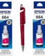 Epson T 6643 Magenta Original Twin Ink Bottle (Set of 2) C13T664300 Genuine T-6643 T664 664