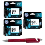 HP 805 Black Twin & Tri-color Original Ink Cartridge (Set of 3) 805 Black & Colour