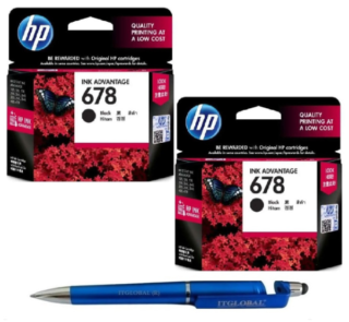 HP 678 Black Original Ink Advantage Cartridge CZ107AA (Set of 2)