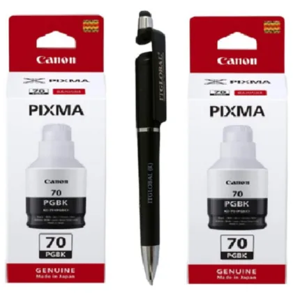 Canon GI-70 Black Ink Bottle GI 70 : Genuine (Set of 2)