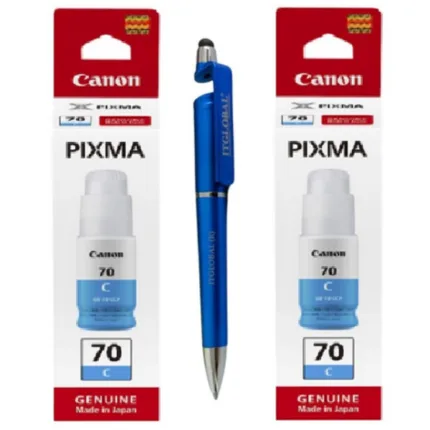Canon GI-70 Cyan Ink Bottle GI 70 : Genuine (Set of 2)