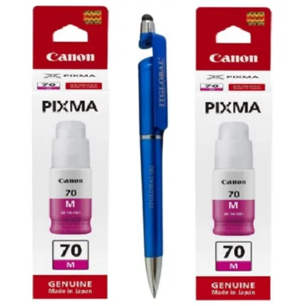 Canon GI-70 Magenta Ink Bottle GI 70 : Genuine (Set of 2)