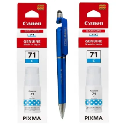 Canon GI-71 Cyan Ink Bottle GI 71 : Genuine (Set of 2)
