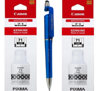 Canon GI-71 Small Black Ink Bottle 71S GI 71 : Genuine (Set of 2)