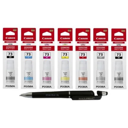 Canon GI-73 Ink Bottle Black Twin & C/M/Y/R/G (Set of 7) GI 73 : Genuine