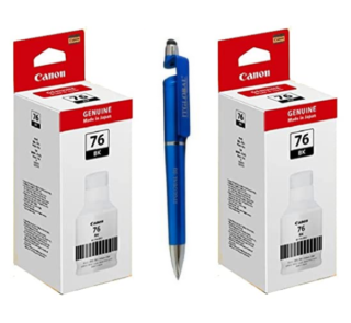 Canon GI-76 Black Ink Bottle (Set of 2) GI 76 : Genuine